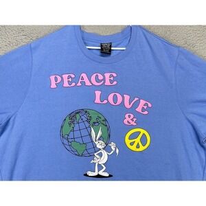 Looney Tunes Sweater‎ Womens 3XL Blue Bugs Bunny Crew Neck Sweatshirt Pullover